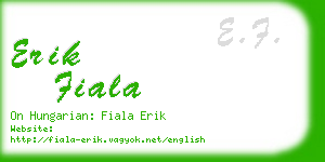 erik fiala business card